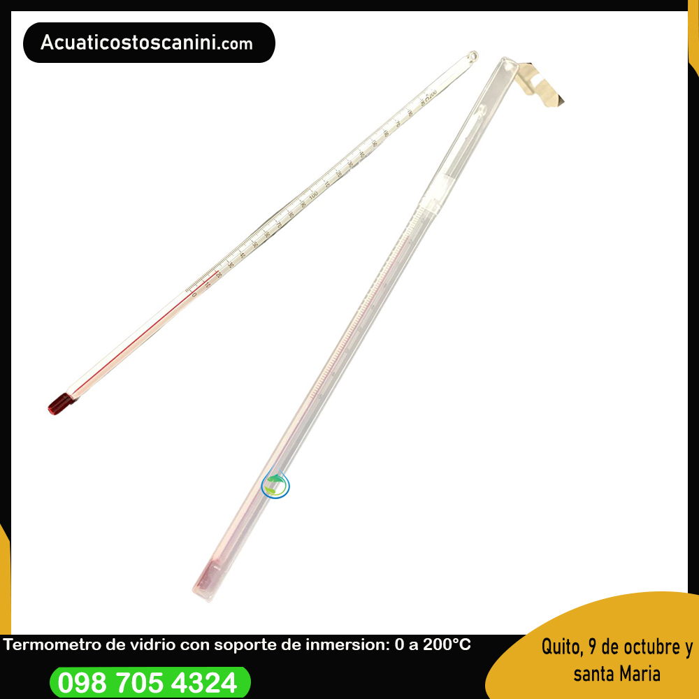 Termometro de alcohol de 0 a 200 analogico