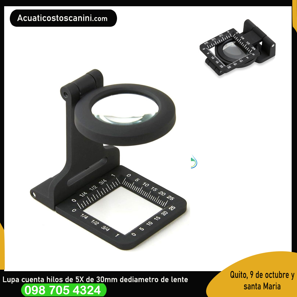 Carson Lupa de prueba de lino de metal 5x lente de vidrio de 1.181 in de potencia (LT-80)