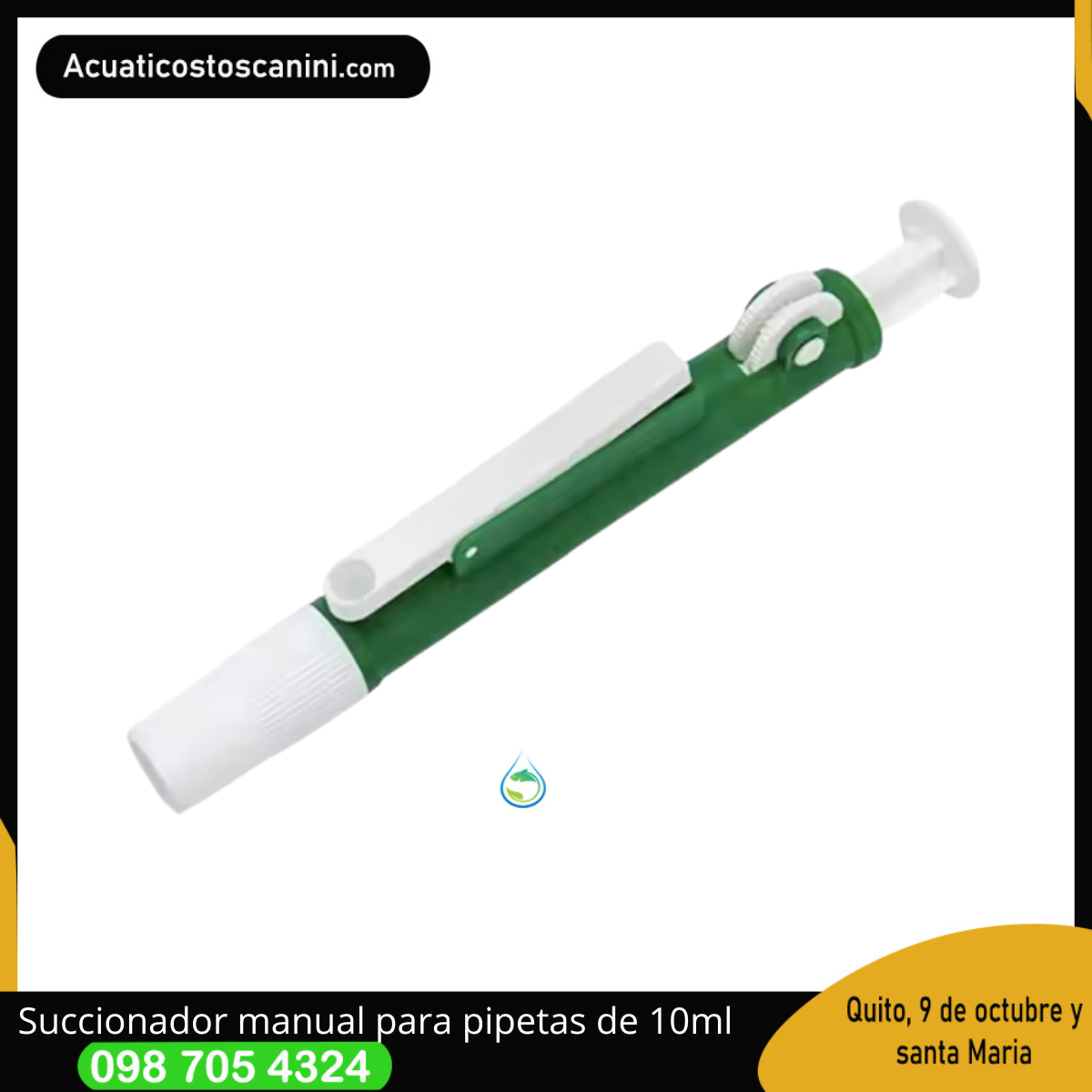 Pipeteador manual o pera de succion manual para probetas hasta 10ml