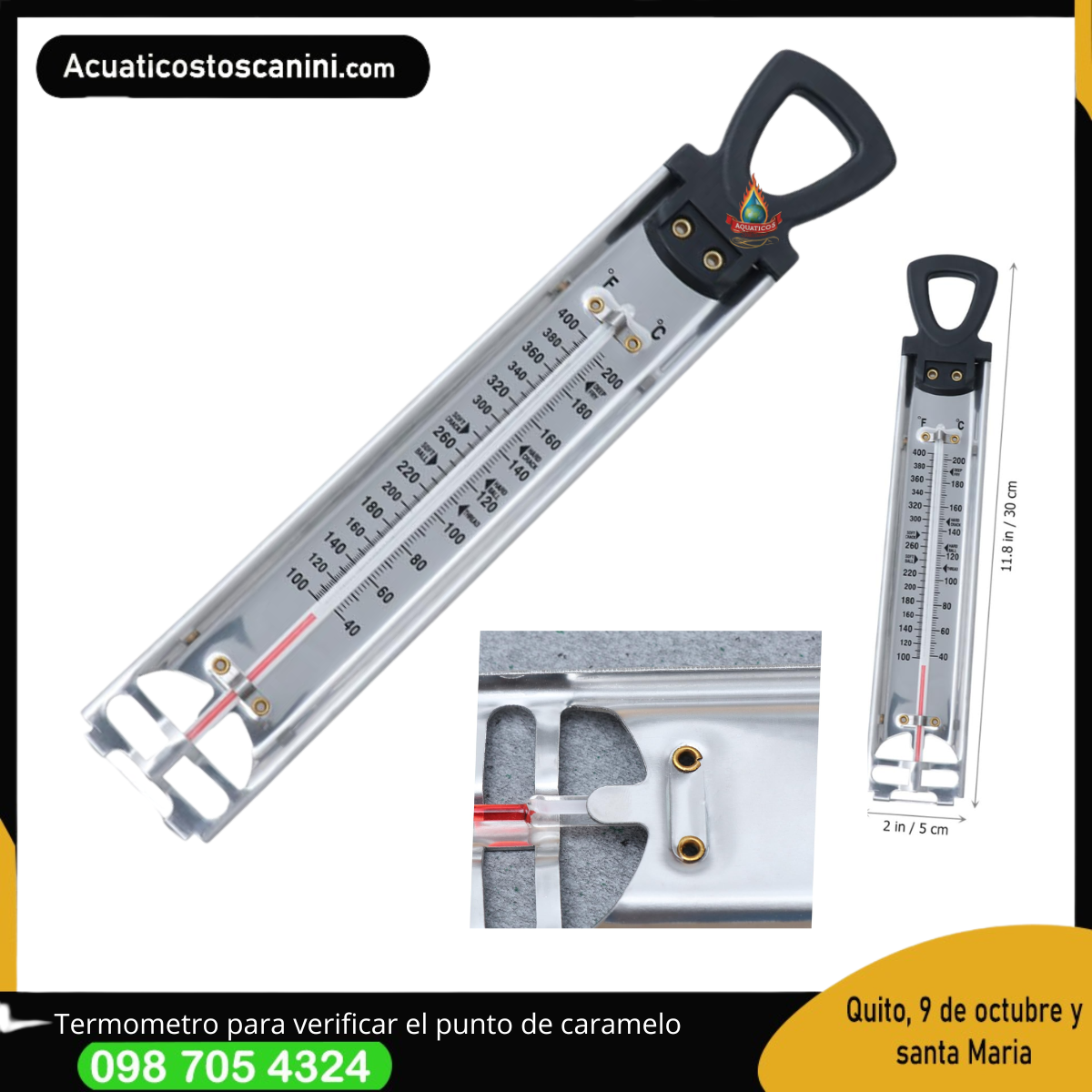 Termómetro de para Caramelo y chocolate ideal para tus  emprendimientos
