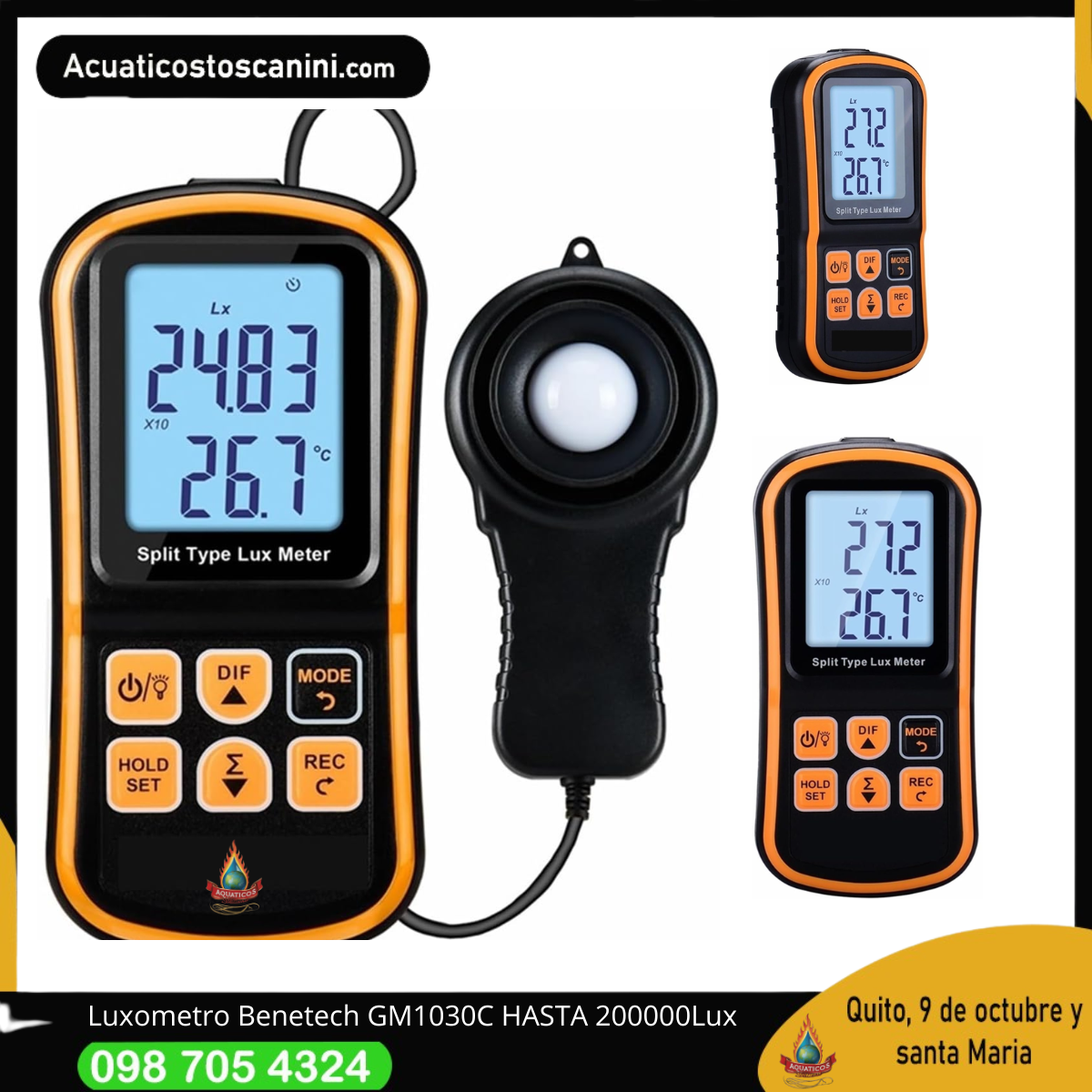 Luxometro data logger 2000 puntos digital