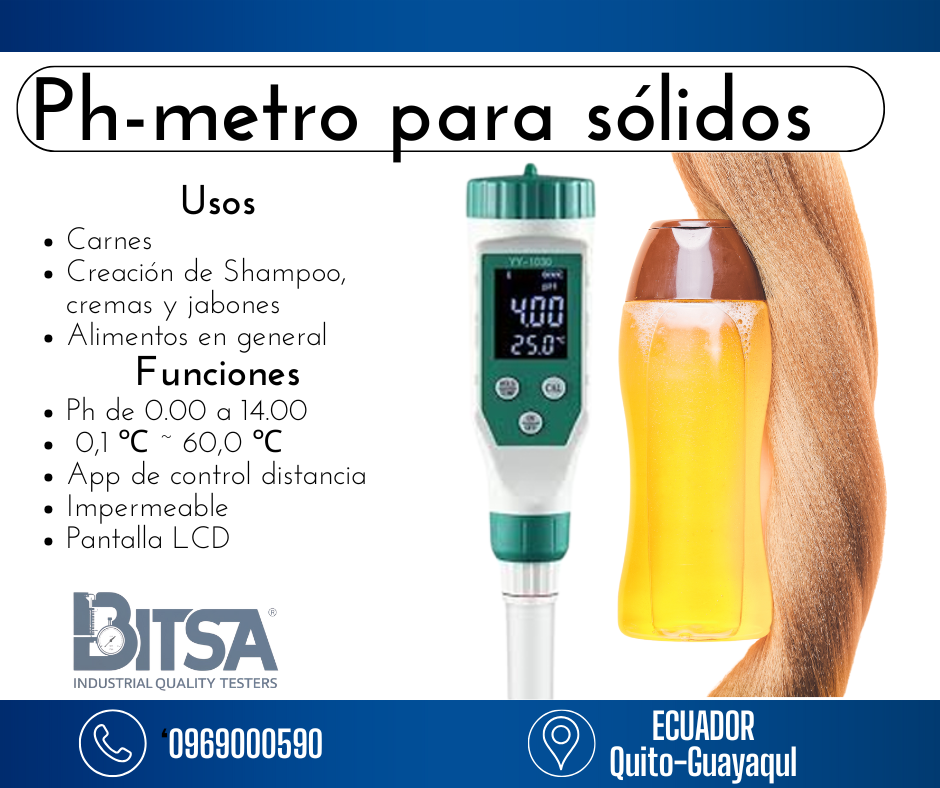 Phmetro para liquidos y semisolidos quesos yogurt jabon