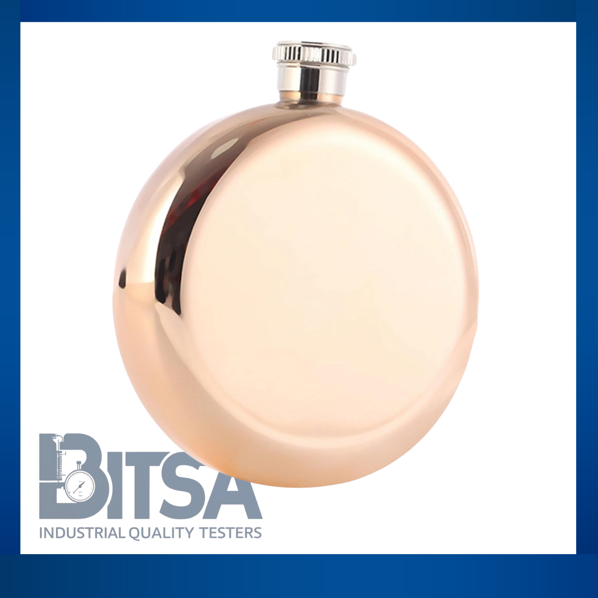 Caminera Licorera de Acero Inoxidable 148ml - 5oz Espejo Oro