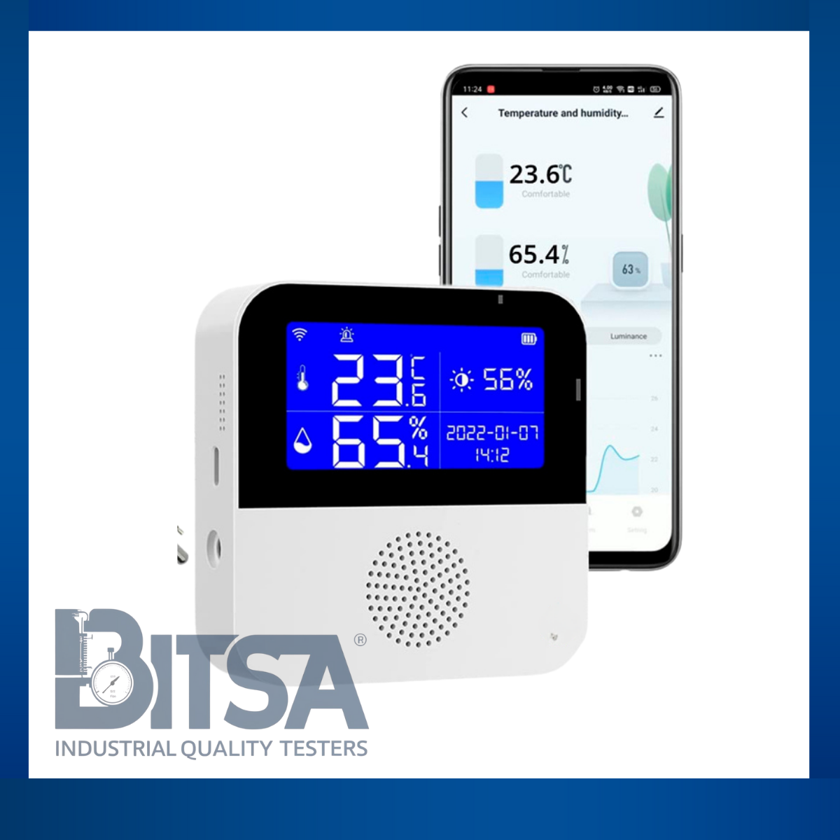 Data Logger Temperatura Y Humedad Inalambrico Wifi / Retroiluminación