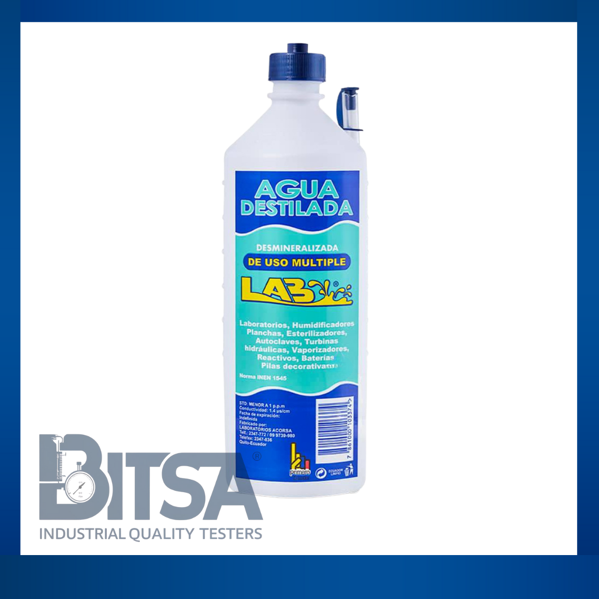 Agua Destilada de 1000ml /1 Litro 