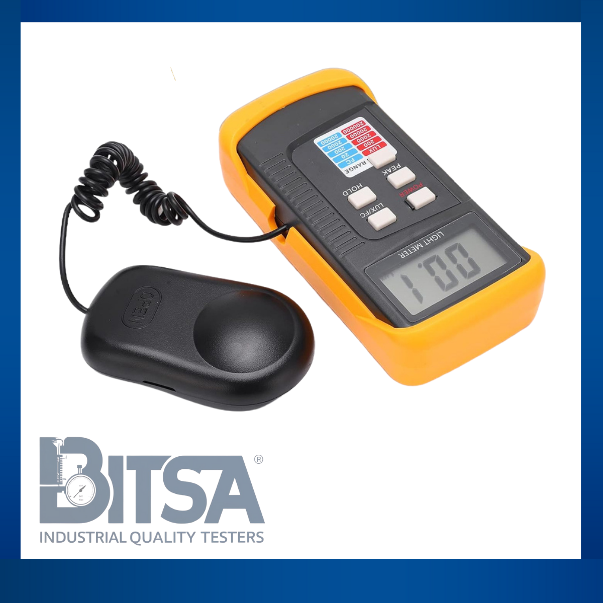 Luxómetro Hasta 200lx  Con Sonda Color Medidor de Luminencia Intensidad de la Luz 1330