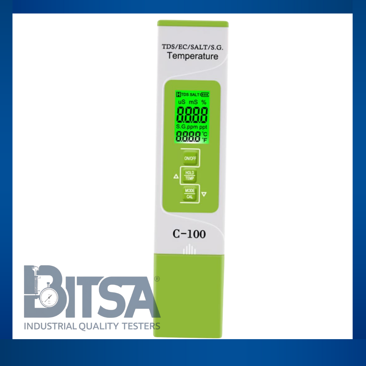 Salinómetro Digital Doble Decimal 0- 25% medidor de Sal de agua mar 