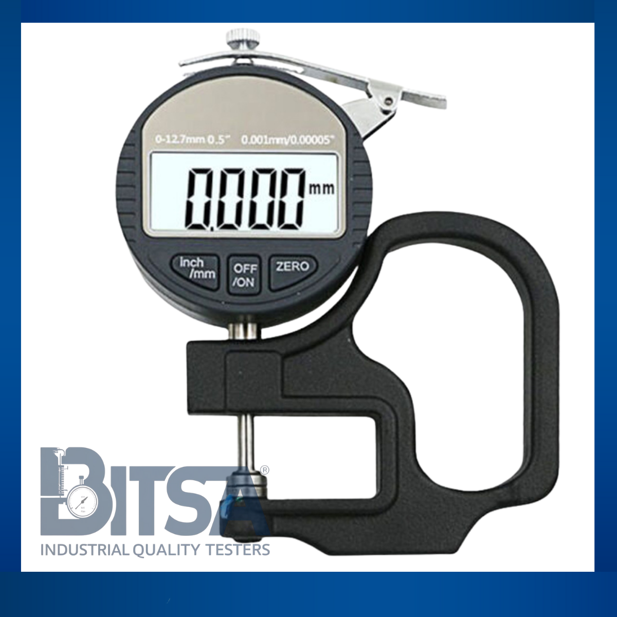 Medidor del espesor micrometro 0.001 con triple decimal hasta 12.70mm