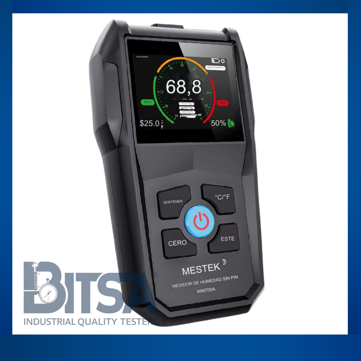 Medidor De Humedad Profesional Para Madera Cemento 700a medición directa