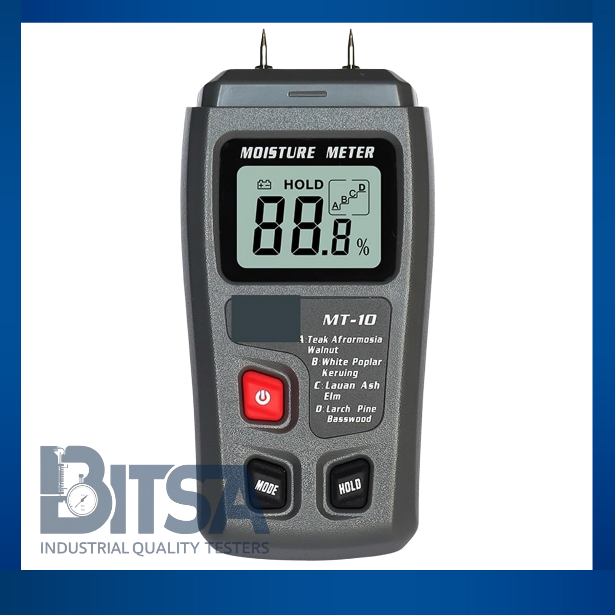 Higrómetro Digital Para Madera con 2 agujas leña papel cartón