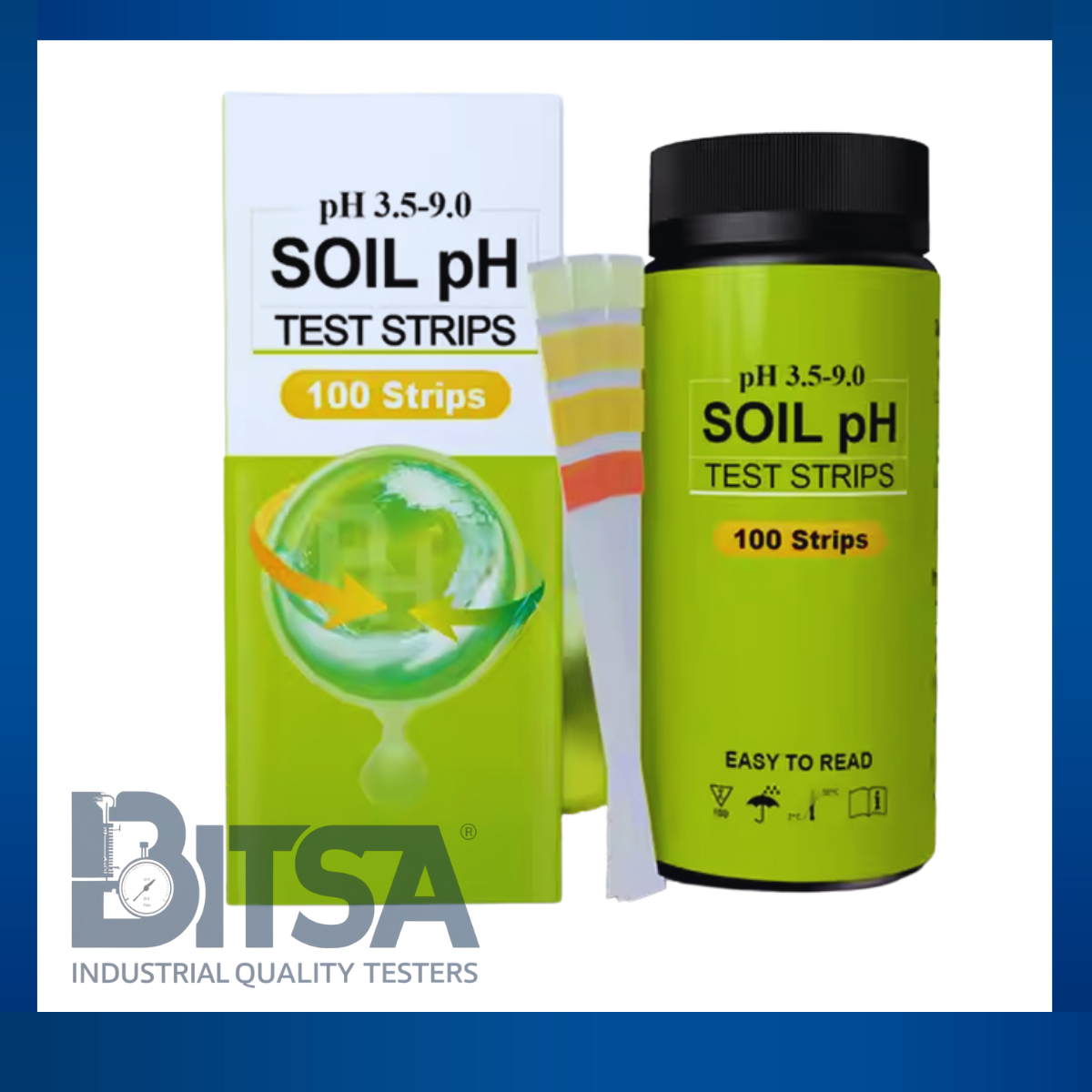 tirillas de papel pH para suelo de 3.5 a 9.00