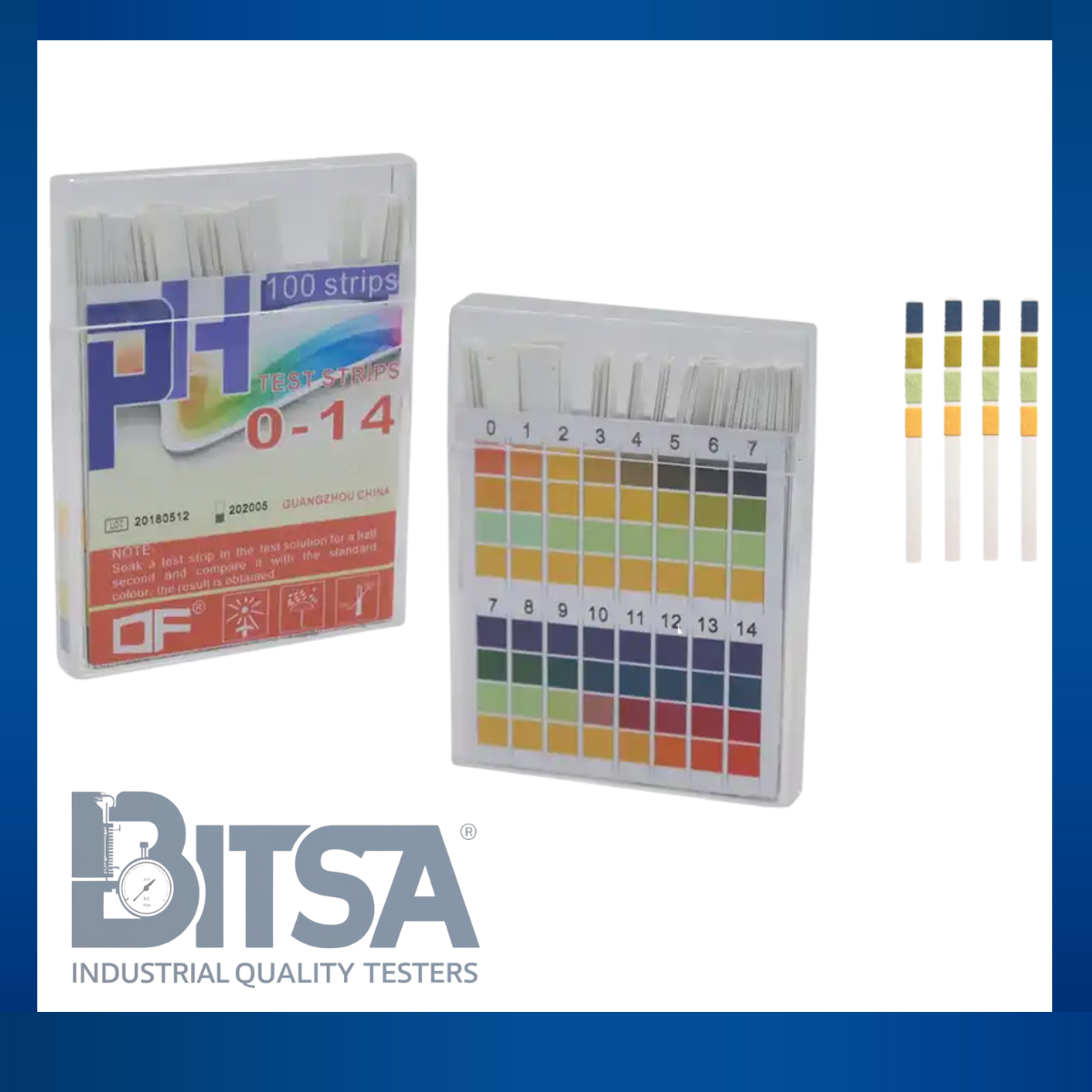 Test Papel pH 0-14 De 100 Tirillas Resultados en Enteros
