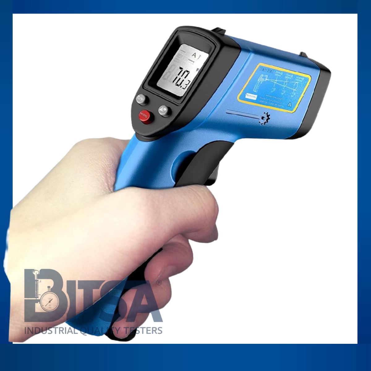 Termómetro Digital Benetech Industrial Infrarrojo -50 a 530 grados Celsius Fharenheit para superficies frías calientes