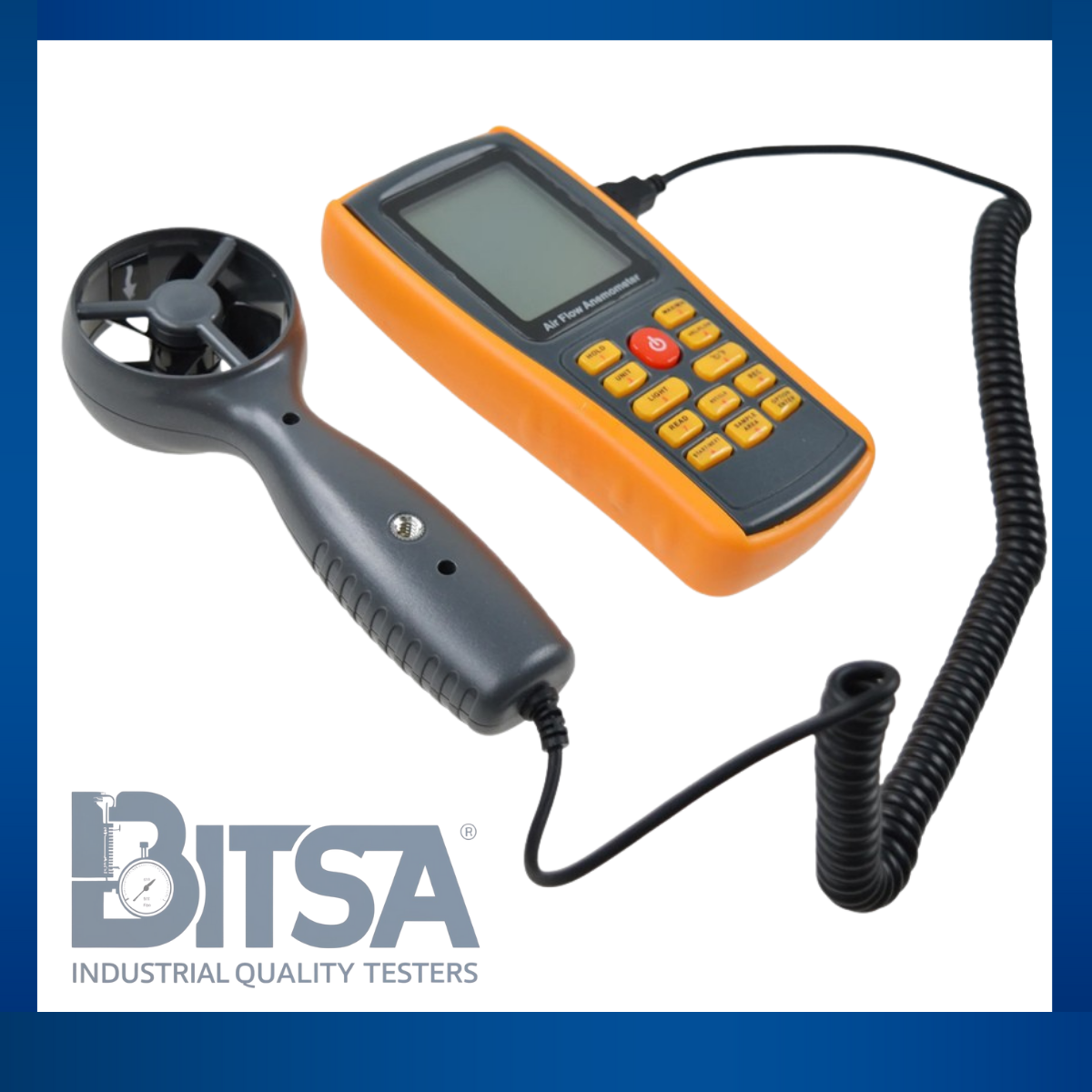 Anemómetro de 0 a 45 m/s color anaranjado 