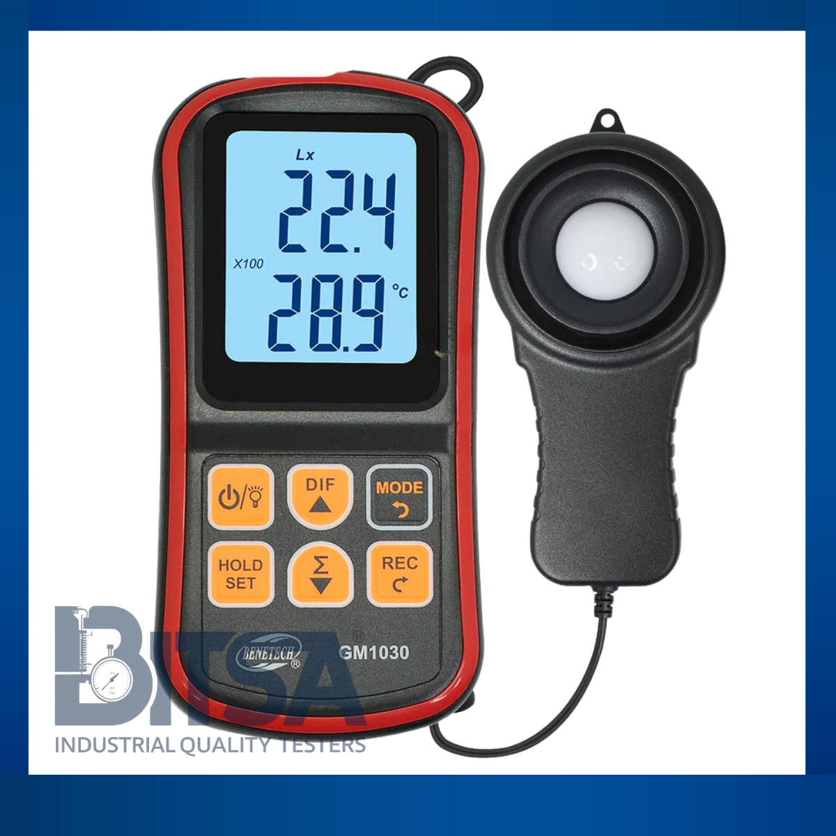 luxometro de 0 a 2000000 luxs con celda fotovoltaica