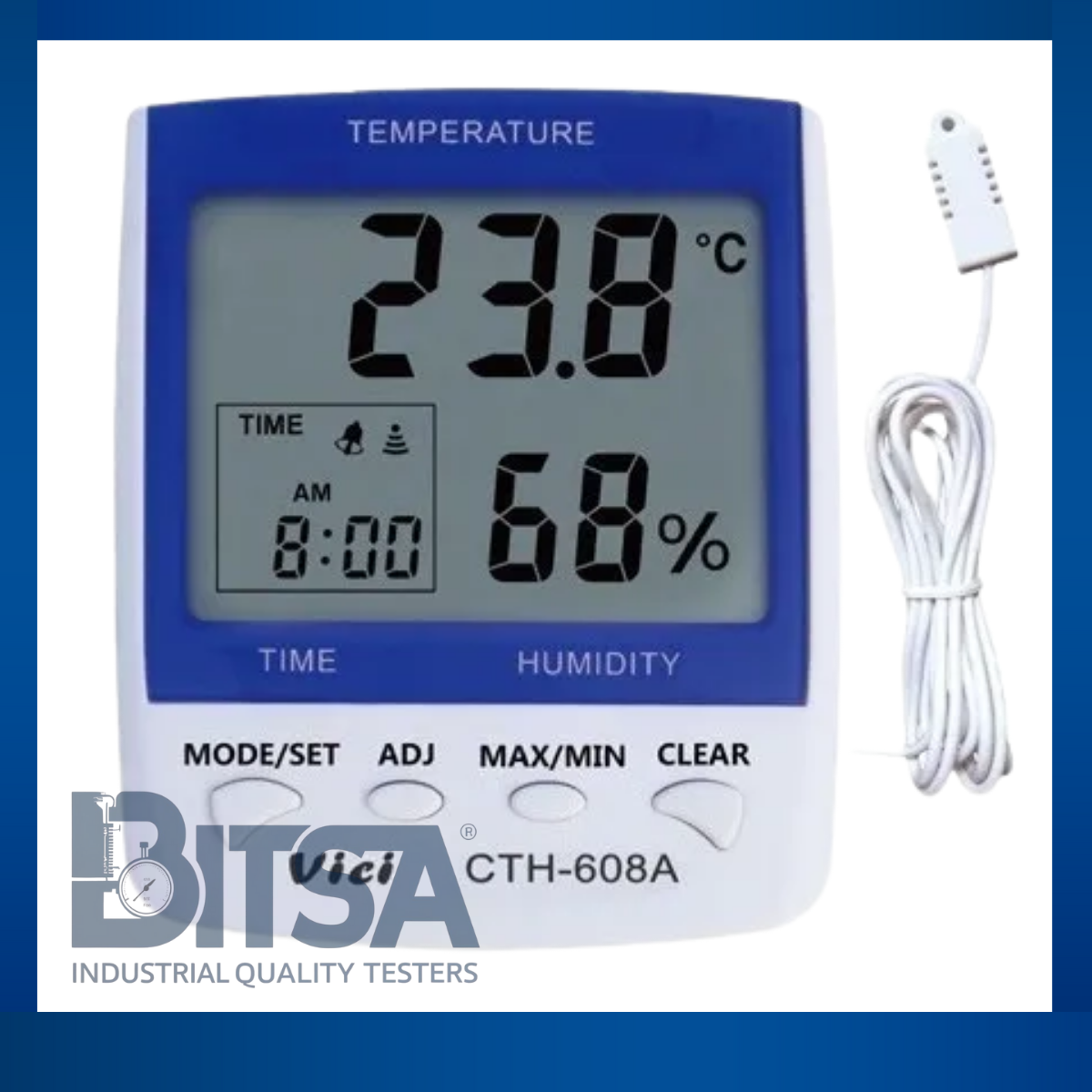 Termohigrómetro Vici Con Sonda Profesional para Invernaderos campo terrarios Farmacias