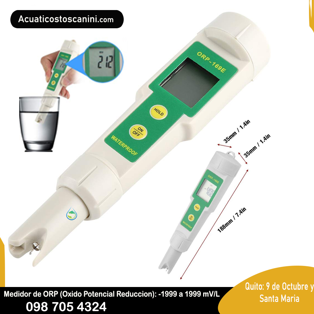 Medidor Digital De Orp 2000mv & Temperatura 