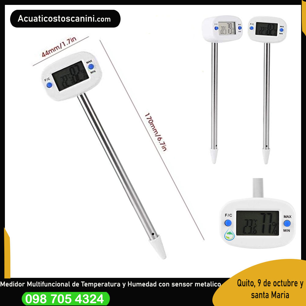 Termohigrómetro Digital Para Suelo temperatura y humedad