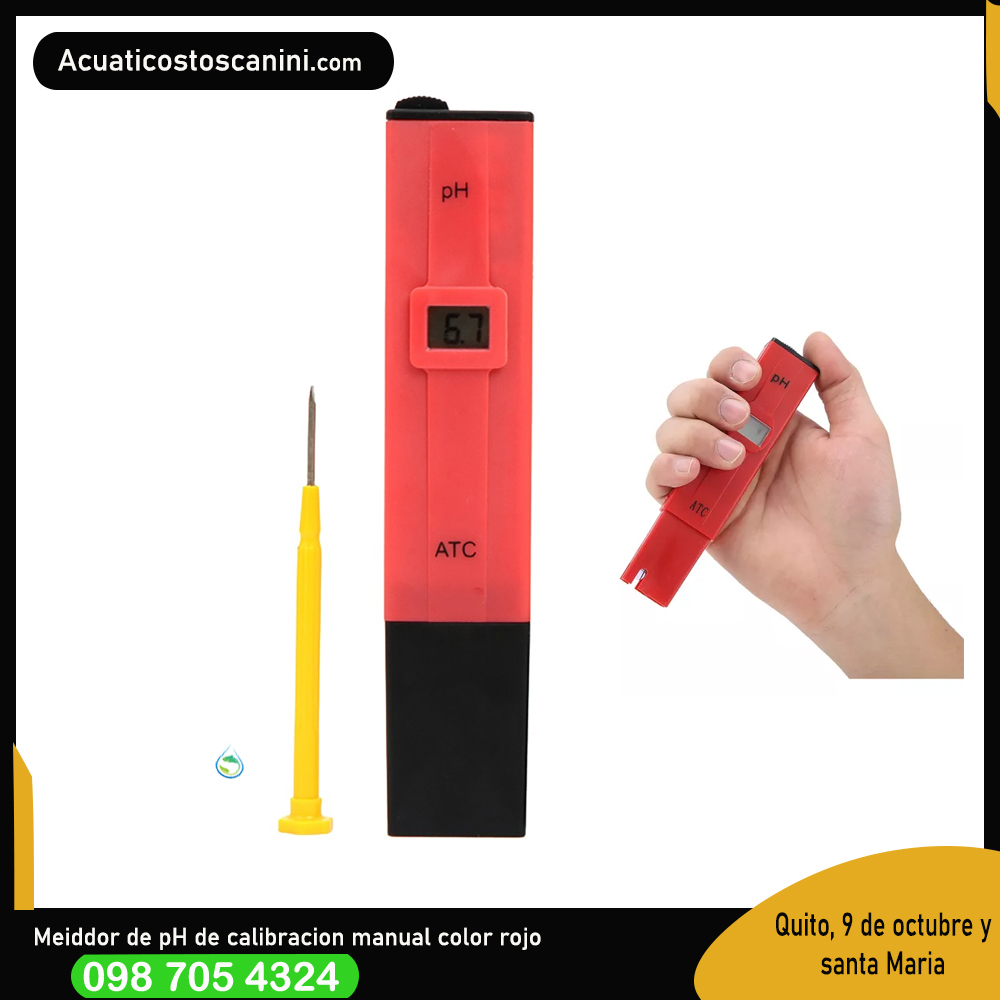 pH Metro Digital de 0-14 con calibración manual 